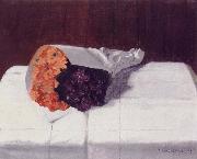 Felix Vallotton Still life with Bouquet of Marigolds and Violets china oil painting artist